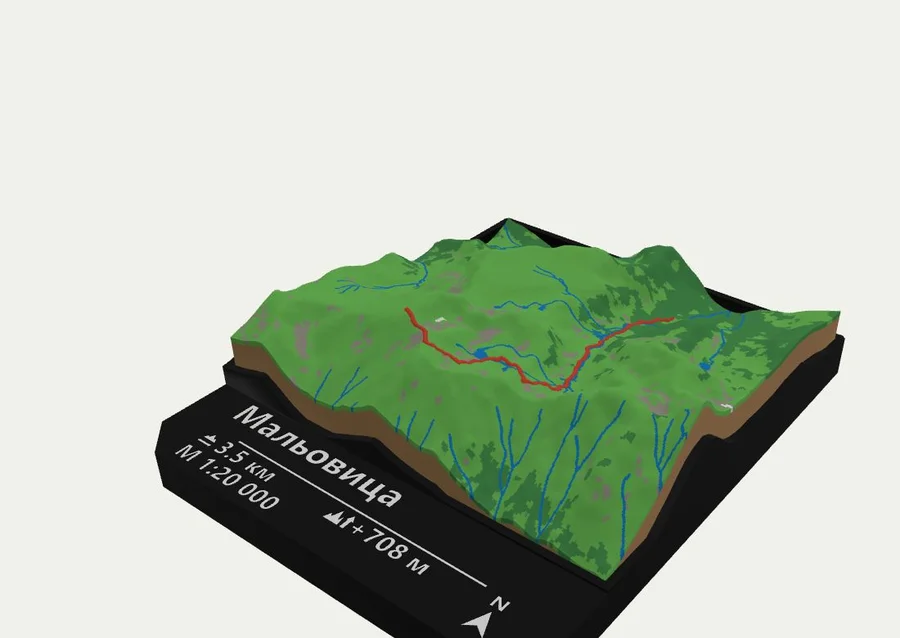 3D модел — Мальовица